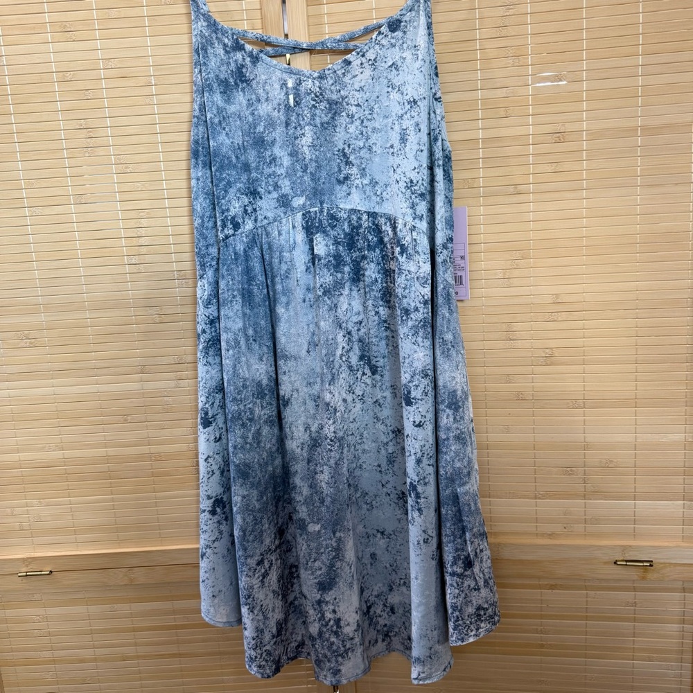 🩵 Wild Fable Tie Dye Criss Cross Back Dress NWT
